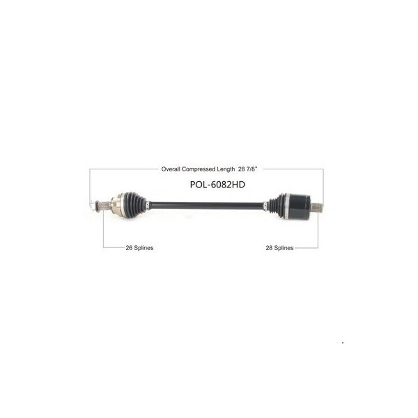 Wide Open Heavy Duty CV Axle for POL HD REAR L/R RZR XP/XP4 TURBO 19-20 POL-6082HD - main